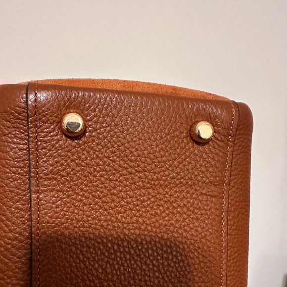 Coach Darcie Carryall F2348-CM100 Leather Suede Redwood Brown - Picture 7 of 16